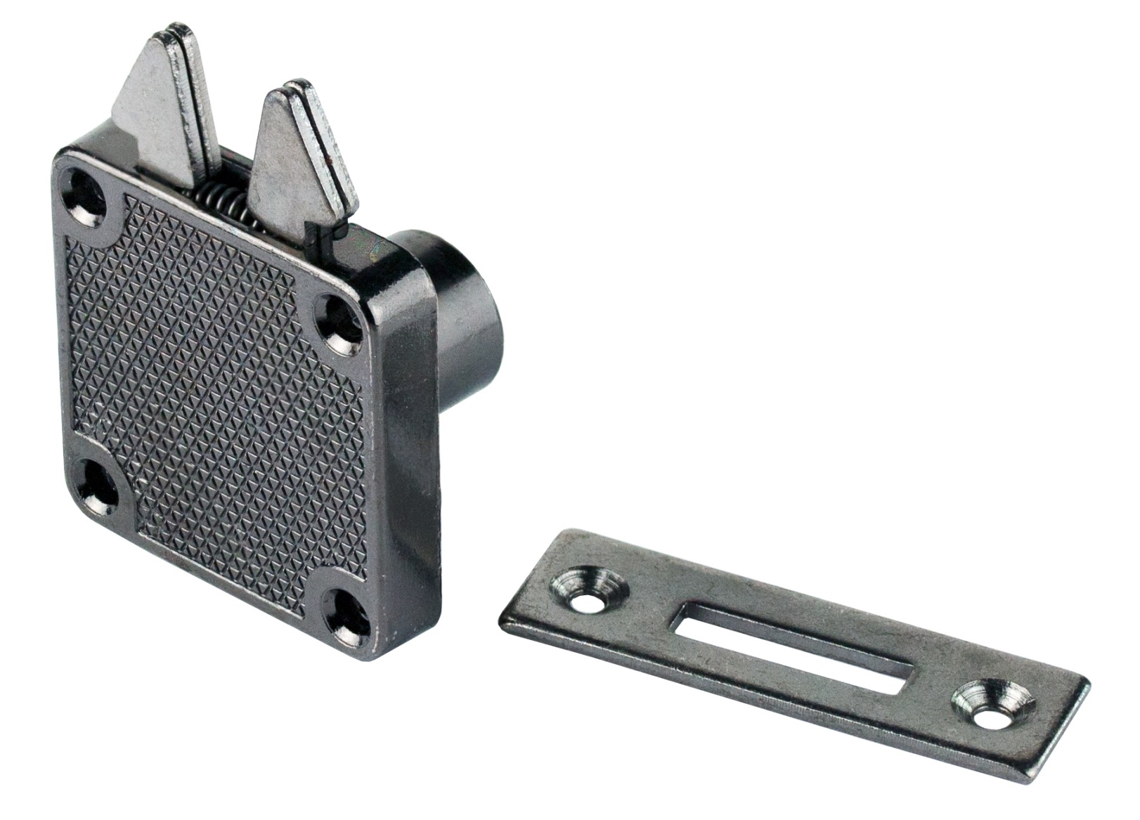 Fechadura de persiana aparafusada de alta qualidade, superfície: anodizado preto, versão: multi-chaveamento, 14.01.410-0. Fechadura de correr para persianas, portas de correr para móveis e muito mais, da SISO Dinamarca - Image 2