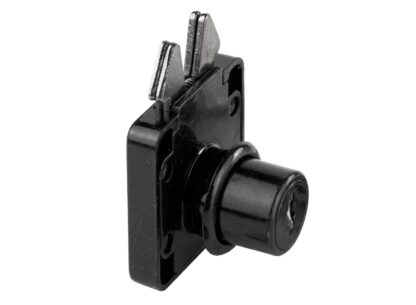 Fechadura de persiana aparafusada de alta qualidade, superfície: anodizado preto, versão: chaveada de forma diferente, 14.01.456-0. Fechadura de porta deslizante para persianas, portas de correr para móveis e muito mais, da SISO Dinamarca - Image 2