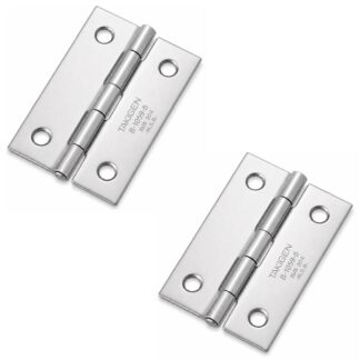 2 peças de dobradiça roscada de alta qualidade, feitas de aço inoxidável SUS304, capacidade de carga: 4,5 kg (10 lbs), 38 mm (1-1/2"), B-1059-5. Dobradiça robusta e plana para portas de máquinas, escotilhas de manutenção e muito mais, por TAKIGEN (Japão)