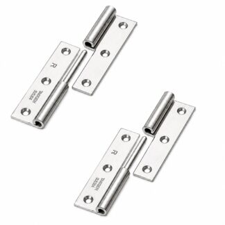 2 peças de dobradiça de exibição de alta qualidade, B-1004-1-R, altura: 75 mm, da TAKIGEN, capacidade de carga: 15 kg (34 lbs), versão: direita. Imagem do Produto