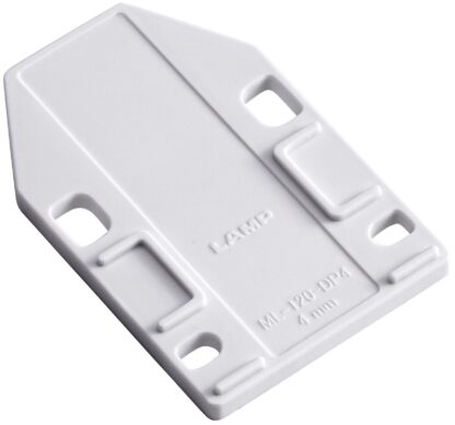 Placa espaçadora de 4 peças, feita de poliacetal, superfície: branca, 70 mm (2-3/4"), ML-120-DP4-WT. Placa de compensação para fechos magnéticos ML-120BR, ML-120W e ML-120BL da Sugatsune, da Sugatsune / LAMP® (Japão) - Image 5