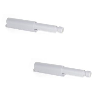 2 peças elegante fecho de pressão, superfície: cinzento, 62 mm (2-7/16"), versão: não magnética, 2033821. Fecho push-to-open robusto para portas de móveis, portas de armários, abas e muito mais, da EMUCA