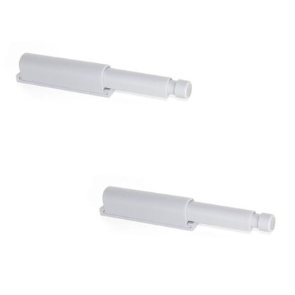 2 peças elegante fecho de pressão, superfície: cinzento, 62 mm (2-7/16"), versão: não magnética, 2033821. Fecho push-to-open robusto para portas de móveis, portas de armários, abas e muito mais, da EMUCA