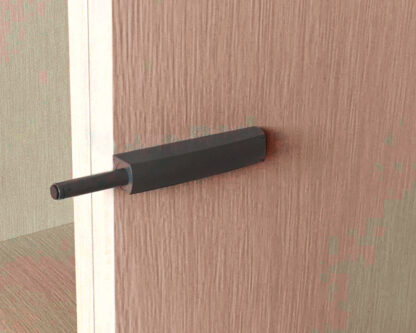 2 peças de fecho de pressão elegante, com caixa de montagem, superfície: cinzento antracite, versão: não magnética, 1900223. Abridor de porta push-to-open estável para portas de móveis, portas de armários, abas e muito mais, da EMUCA - Image 2
