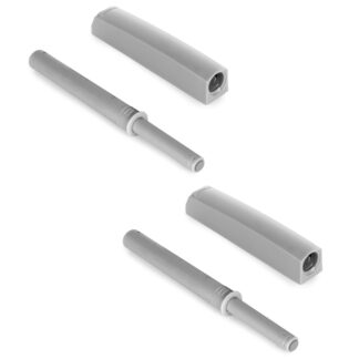 2 peças elegante fecho de pressão, com caixa de montagem, superfície: cinza, design: não magnético, 1900221. Abridor de porta push-to-open estável para portas de móveis, portas de armários, abas e muito mais, da EMUCA