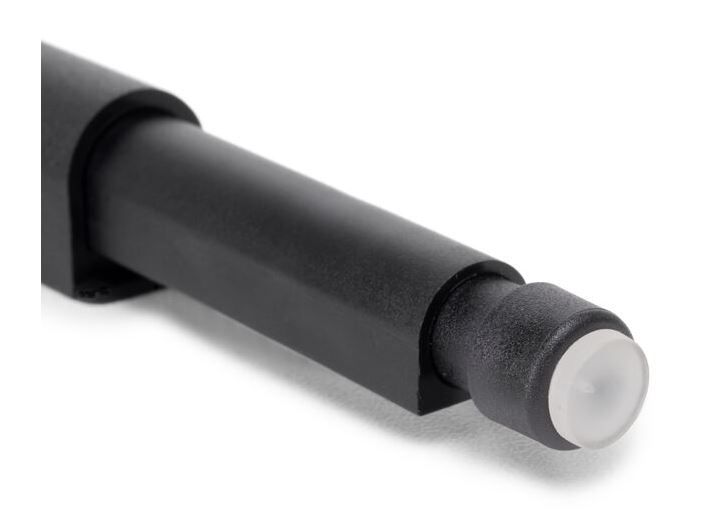 2 peças de fechos de pressão elegantes, superfície: preto, 62 mm (2-7/16"), versão: não magnética, 2033817. Fecho push-to-open robusto para portas de móveis, portas de armários, abas e muito mais, da EMUCA - Image 4