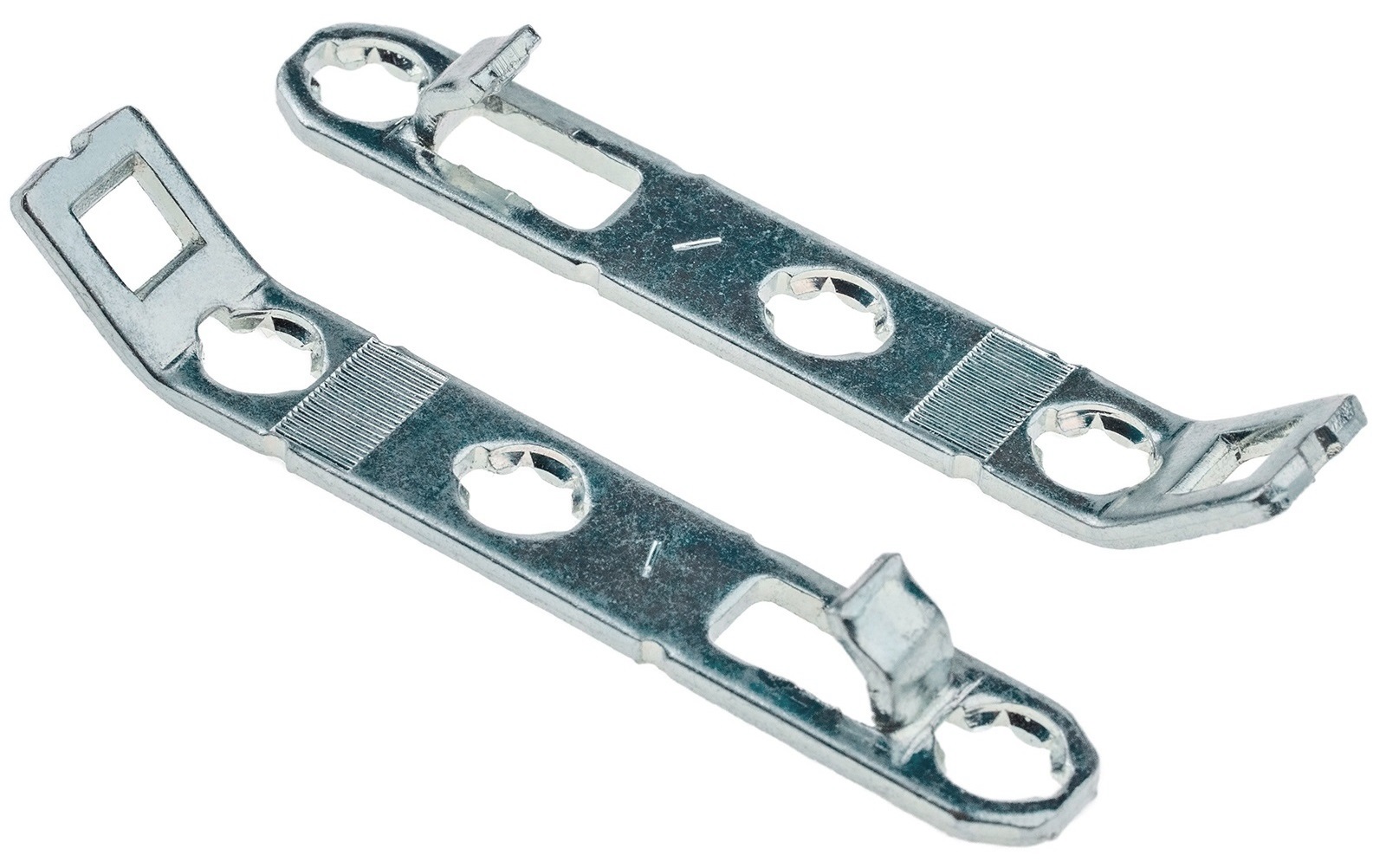 2 peças de montagem frontal (esquerda + direita), para alturas de estrutura de 90, 122 e 186 mm, F102021855. Gancho para frente de gaveta, GRASS Nova Pro One, GRASS Nova Pro Scala e muito mais, fabricante: GRASS - Image 2