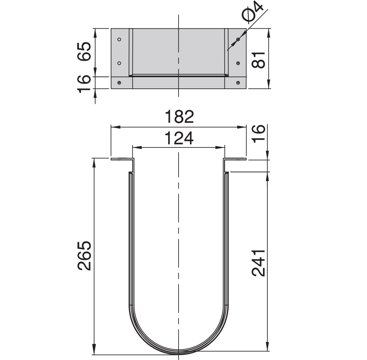 Recorte de sifão curvo, feito de plástico, superfície: cinza, 3044421. proteção de sifão para lavatório, armário de cozinha, armário de banheiro, sifão, ralo e muito mais, da EMUCA - Image 2