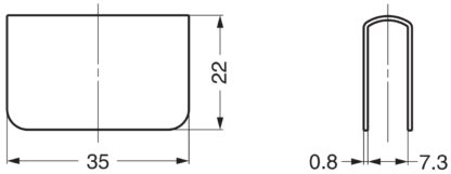 Contraplaca para vidro com espessura de 5 mm (13/64"), feita de aço, superfície: preta, 35 mm (1-3/8"), K-110B. Contraparte para porta de armário de vidro, papa-moscas magnético e muito mais, da Sugatsune / LAMP® (Japão) - Image 2
