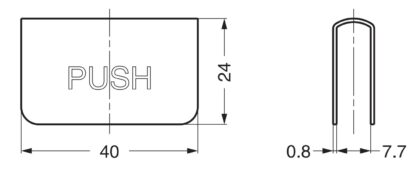 Contraplaca para vidro de 5 mm (13/64"), em aço, superfície: cromada, 40 mm (1-37/64"), K-130CR. Contraparte para porta de armário de vidro, papa-moscas magnético e muito mais, da Sugatsune / LAMP® (Japão) - Image 2