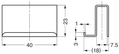 Contraplaca para vidro de 6 mm (15/64"), com função de pega, superfície: preta, 40 mm (1-37/64"), K-150B e K-130-P6. Contraparte para porta de armário de vidro, papa-moscas magnético e muito mais, da Sugatsune / LAMP® (Japão) - Image 2
