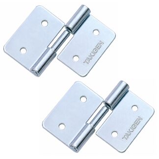 Dobradiça compacta de 2 peças, feita de aço, capacidade de carga: 2 kg (5 lbs), 35 mm (1-3/8"), versão: direita, B-56-R. Dobradiça robusta de empurrar para portas pequenas, escotilhas de manutenção, carcaças eletrônicas e muito mais, por TAKIGEN (Japão)