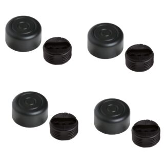 Ajustador robusto de móveis de 4 peças, B571-25-BK, diâmetro: ⌀25 mm, da Kojima, capacidade de carga: 600 kg (1323 lbs), preto, versão: padrão. Imagem do produto