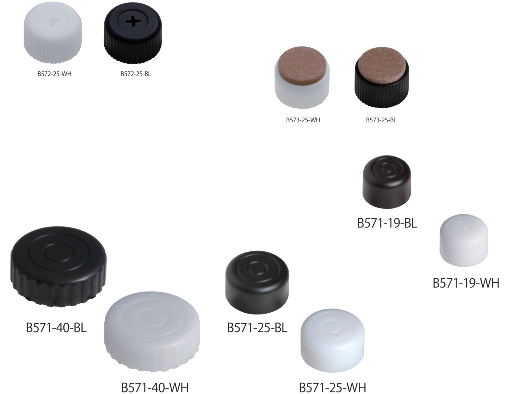 4 peças de ajustador robusto para móveis, capacidade de carga: 600 kg (1323 lbs), superfície: branca, ⌀25 mm (63/64"), versão: padrão, B571-25-WH. Pé ajustável para pernas de mesa, pernas de móveis, pés de armário e muito mais, por Kojima (Japão) - Image 4