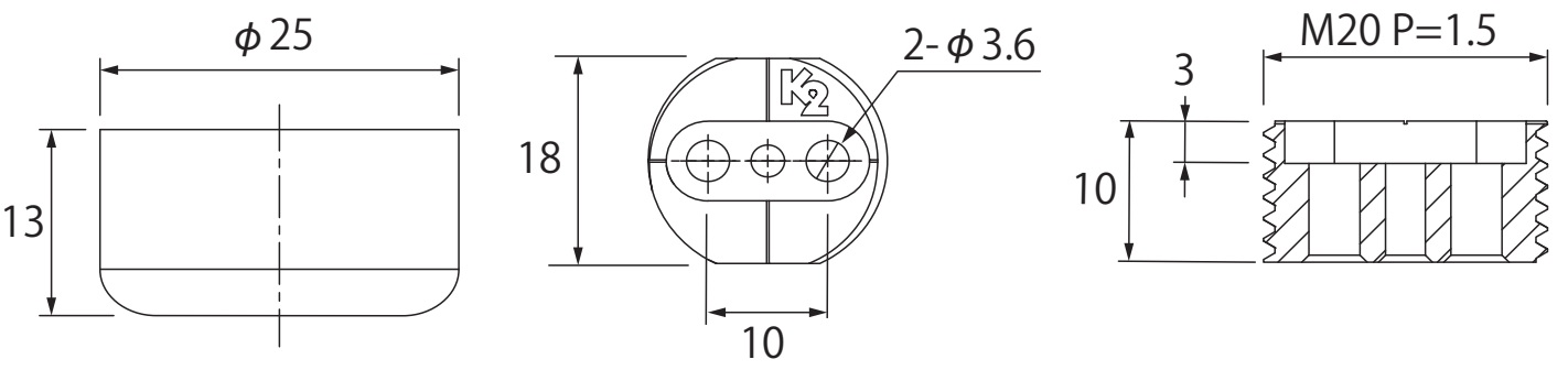 4 peças de ajustador robusto para móveis, capacidade de carga: 600 kg (1323 lbs), superfície: branca, ⌀25 mm (63/64"), versão: padrão, B571-25-WH. Pé ajustável para pernas de mesa, pernas de móveis, pés de armário e muito mais, por Kojima (Japão) - Image 2