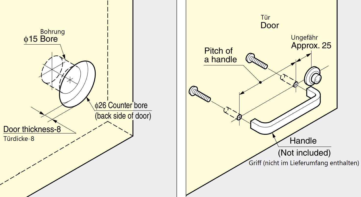 Fecho de botão para portas de móveis grossas de 22 a 25 mm, superfície: marrom, SL-B251-BR. Push-Latch para conversão de RV, interior de iate, móveis de caravana e muito mais, por Sugatsune / LAMP® (Japão) - Image 3