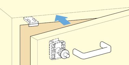 Fecho de botão para portas de móveis grossas de 22 a 25 mm, superfície: marfim, SL-B251-I. Push-Latch para conversão de RV, interior de iate, móveis de caravana e muito mais, por Sugatsune / LAMP® (Japão) - Image 5