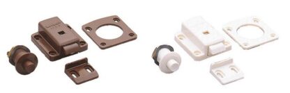 Fecho de botão para espessura de porta de 18 a 21 mm, superfície: marfim, SL-B211-I. Push-Latch para conversão de RV, interior de iate, móveis de caravana e muito mais, por Sugatsune / LAMP® (Japão) - Image 4