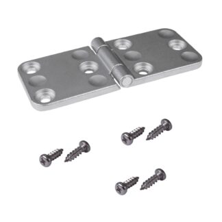 Cinta robusta para móveis resistente, incluindo parafusos, feita de aço inoxidável SCS13, superfície: acetinado fosco, 120 mm (4-23/32"), F136-50-RAW. Dobradiça resistente para porta extra pesada, aba extra pesada e muito mais, por Kojima (Japão)