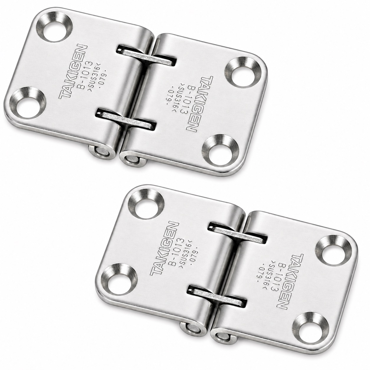 2 peças de dobradiça de escotilha de alta qualidade em inox, B-1013, Tamanho: 70mm, da TAKIGEN. Foto do produto