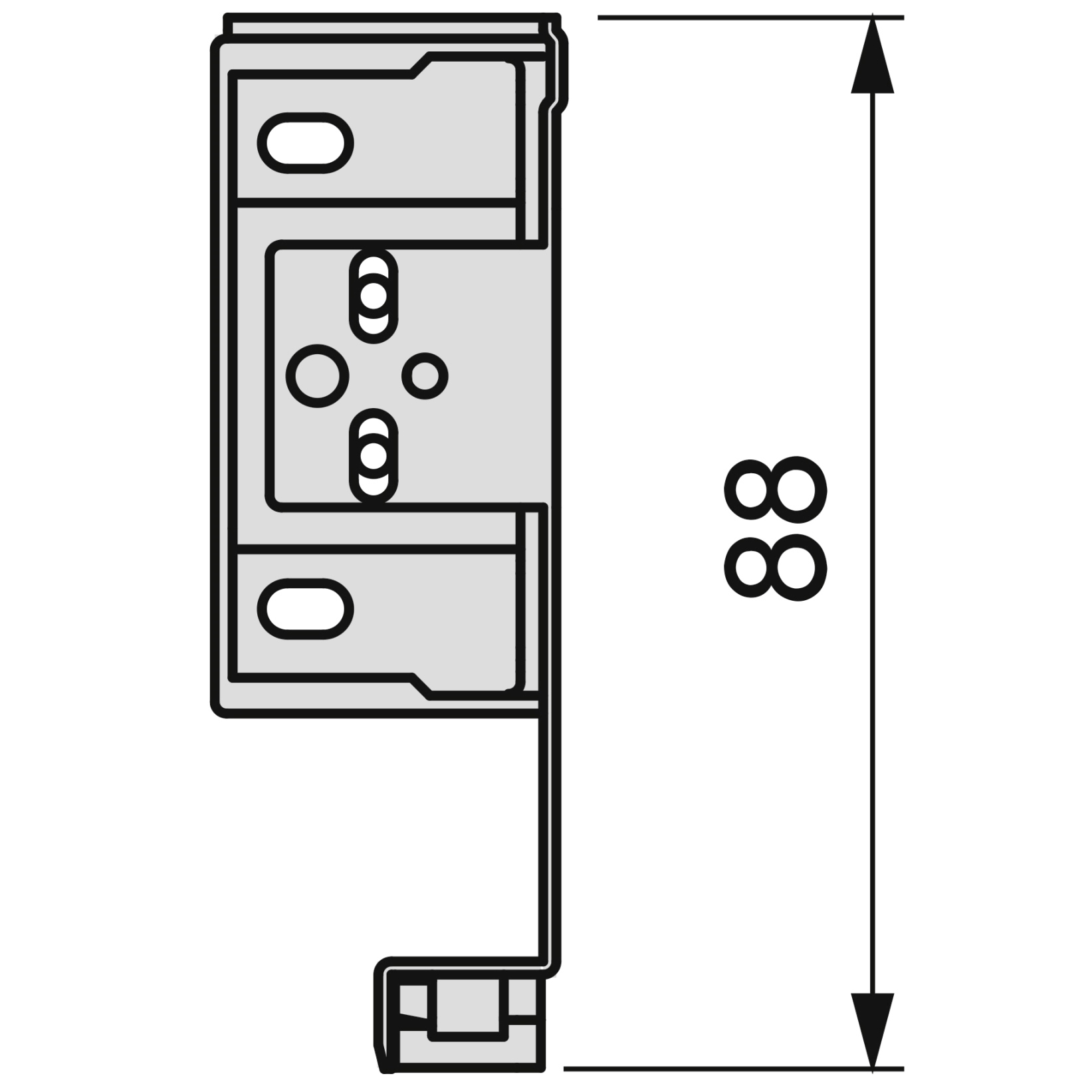 Jogo de gavetas, com molduras extra finas, altura da moldura 88 mm (3-15/32"), superfície: cinzento antracite, 300 mm (11-13/16"), versão: extraível parcial com fecho suave, conjunto de gavetas 3275035. para móveis de cozinha e muito mais, da EMUCA - Image 3