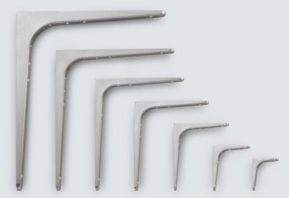 2 peças de suporte de montagem resistente de alta qualidade, capacidade de carga: 30 kg (67 lbs), superfície: preto, 86 mm (3,4"), BTK-85B. Suportes de prateleiras resistentes para prateleiras, divisórias, prateleiras, prateleiras, juntas de canto e muito mais, da Sugatsune / LAMP® (Japão) - Image 5