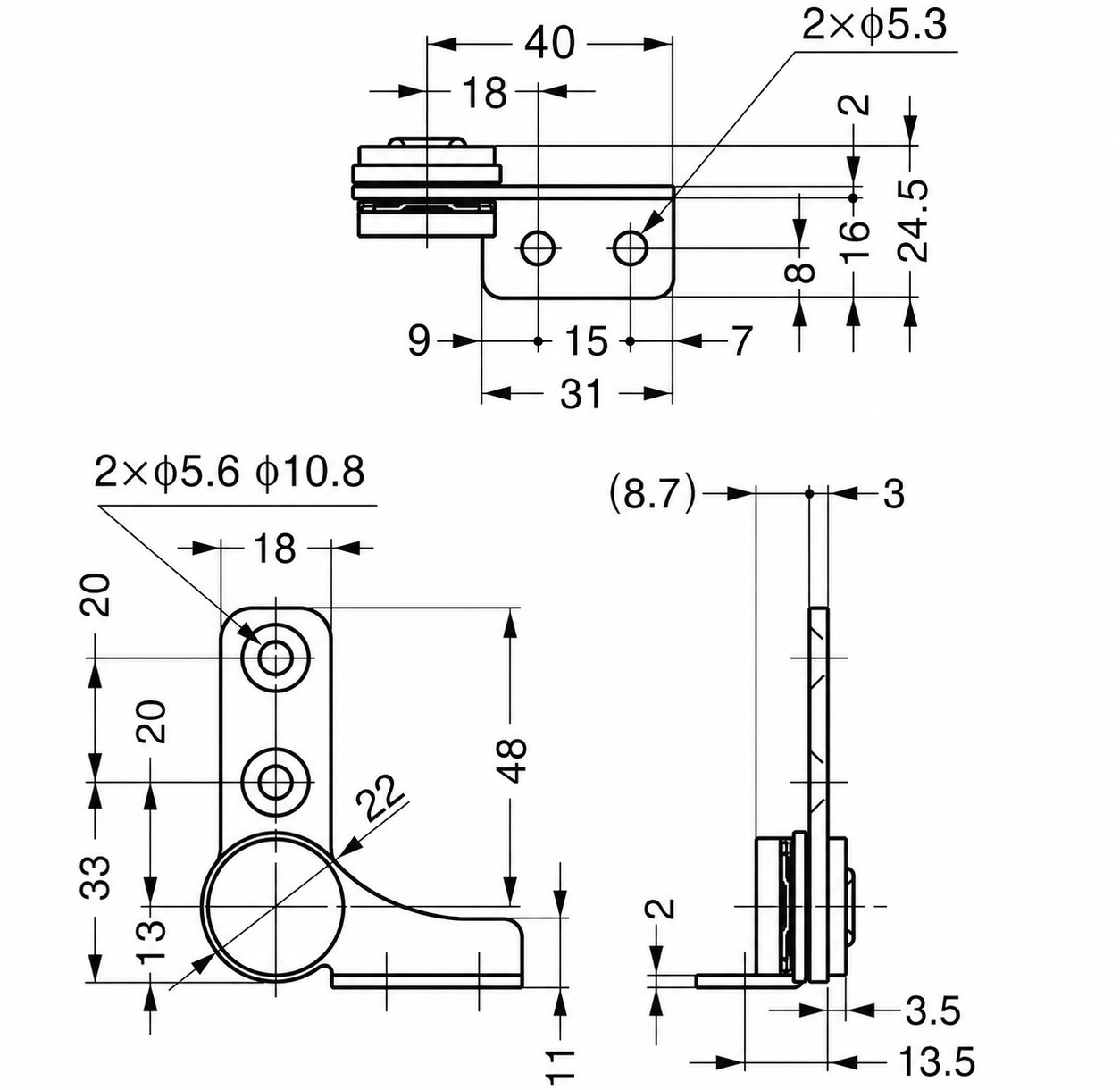Conjunto de 2 dobradiças de atrito (esquerda + direita), torque: 9 N·m, HG-TB45. 2 dobradiças de fricção de alta qualidade para tampas de dispositivos, abas de móveis, carcaças de monitores e muito mais, por Sugatsune / LAMP® (Japão) - Image 4