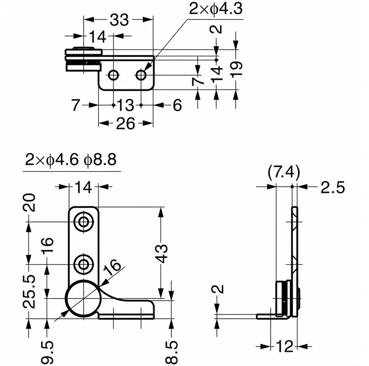 Conjunto de 2 dobradiças de fricção (esquerda + direita), torque: 1,4 N·m, HG-TB7. 2 dobradiças de fricção de alta qualidade para tampas de dispositivos, abas de móveis, carcaças de monitores e muito mais, por Sugatsune / LAMP® (Japão) - Image 2