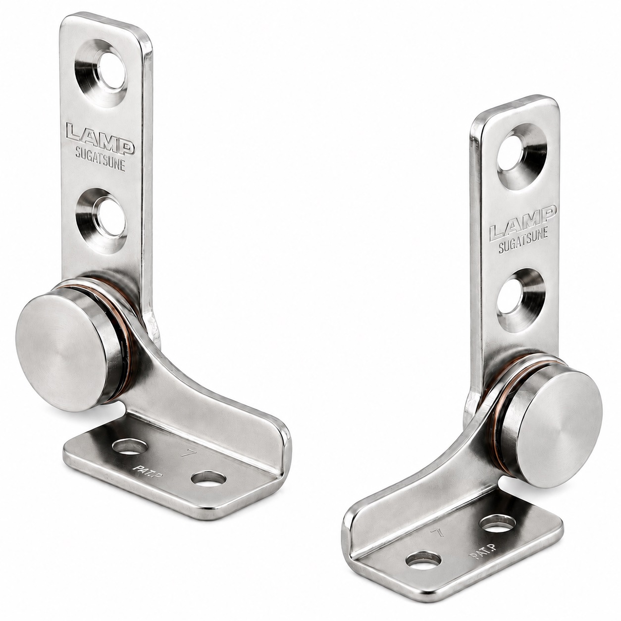 Conjunto de 2 dobradiças de fricção (esquerda + direita), torque: 1,4 N·m, HG-TB7. 2 dobradiças de fricção de alta qualidade para tampas de dispositivos, abas de móveis, carcaças de monitores e muito mais, por Sugatsune / LAMP® (Japão)