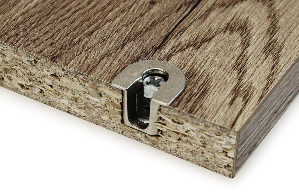 20 peças de conexão excêntrica estável ⌀20 mm com flange e revestimento externo de garra para espessura de placa de 19 mm (3/4"), feito de Zamak, 8070907. Conector excêntrico robusto para conexão de móveis e muito mais, da EMUCA - Image 6