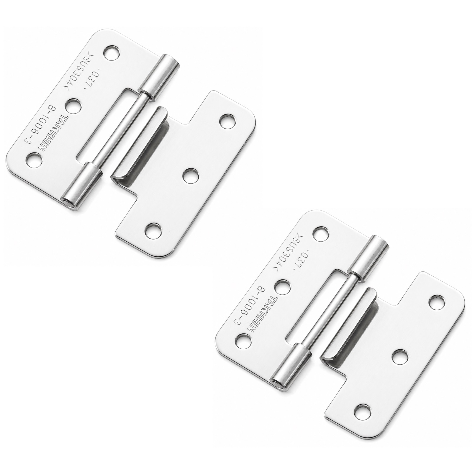 2 peças de dobradiça plug-in de alta qualidade, B-1006-3, altura: 40 mm, da TAKIGEN, capacidade de carga: 4 kg (9 lbs). Imagem do Produto