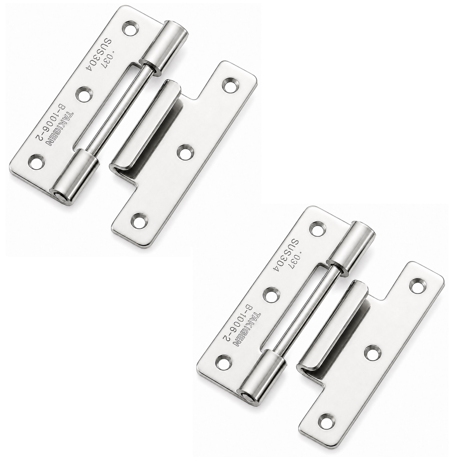 2 peças de dobradiça plug-in de alta qualidade, B-1006-2, altura: 50 mm, da TAKIGEN, capacidade de carga: 6 kg (14 lbs). Imagem do Produto