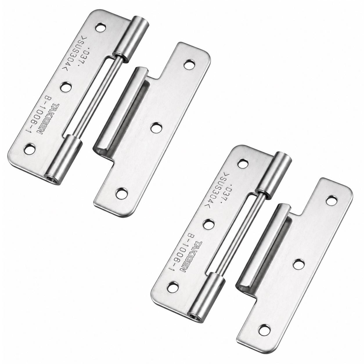 2 peças de dobradiça plug-in de alta qualidade, B-1006-1, altura: 64 mm, da TAKIGEN, capacidade de carga: 8 kg (18 lbs). Imagem do Produto