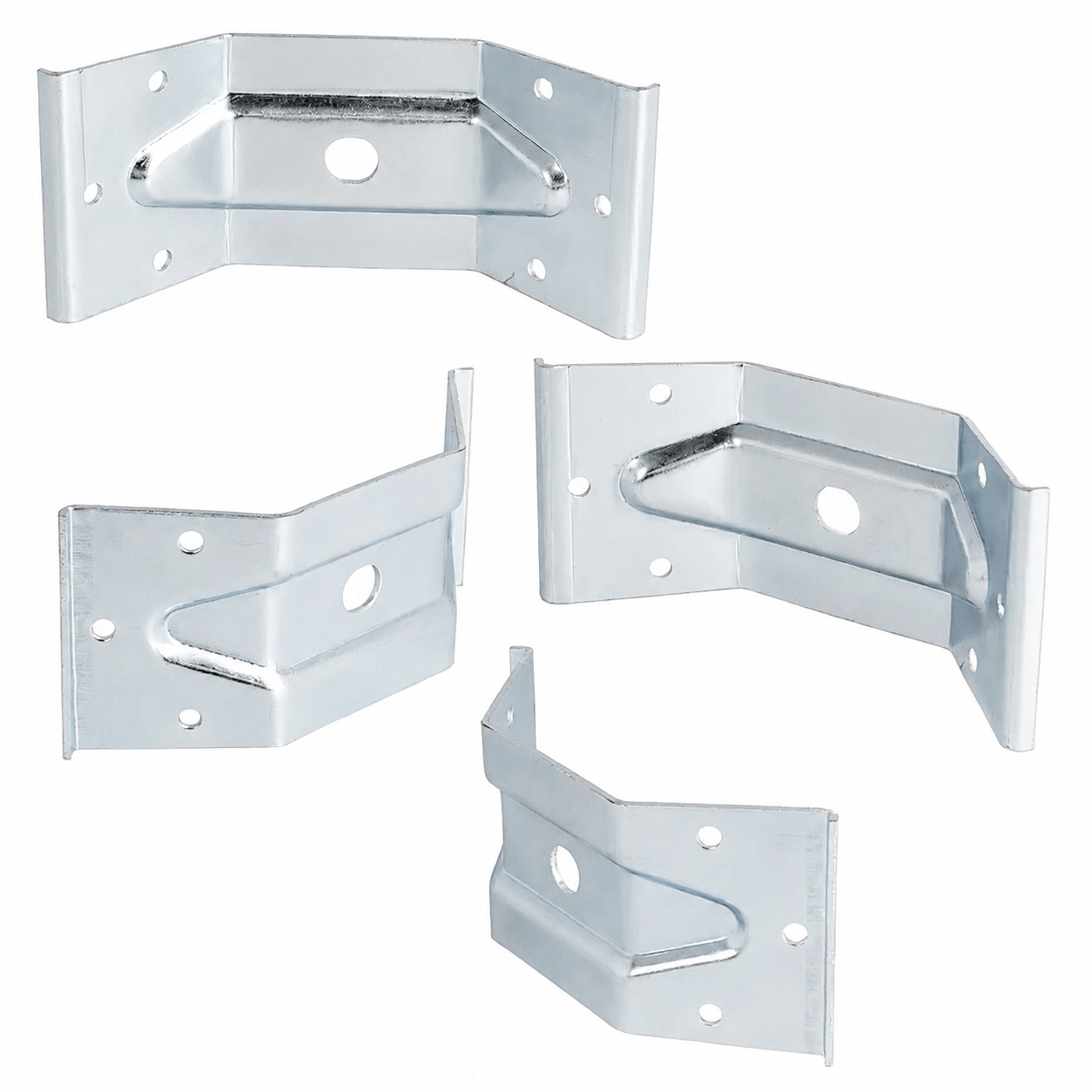 4 peças Robust Angle Fitting, 126 mm (4-61/64"), Versão: 1 furo para montagem central, 11.07.040-1.