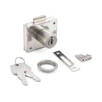 Fechadura de armário com display, com chave 2200QL-24-B, por Sugatsune / LAMP (Japão)