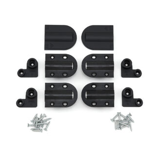 Dobradiça com amortecimento suave-fechado, com tampo, preto HG-JHM20-80BL, por Sugatsune / LAMP (Japão)