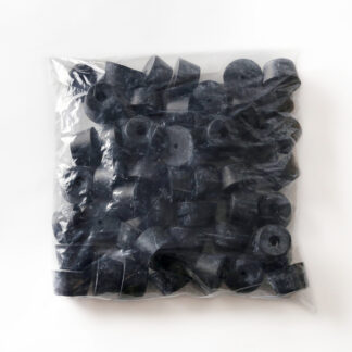 Perna ajustável, superfície: preta, borracha, pacote de 50 K-45-P50, da Sugatsune / LAMP (Japão)