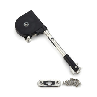 Encaixe de aba macia, superfície: preta, braço curto SDS-100B-TV, da Sugatsune / LAMP (Japão)