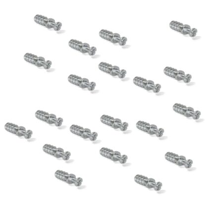 20 peças de parafuso de ligação robusto para furo ⌀3,5 mm, feito de aço, 10 mm (25/64"), 8057205. Pino excêntrico robusto para ligação de móveis e muito mais, da EMUCA
