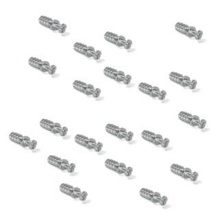 Parafuso de ligação robusto de 20 peças para furo ⌀6 mm, feito de aço, 11 mm (7/16"), 8905305. Pino excêntrico robusto para ligação de móveis e muito mais, da EMUCA