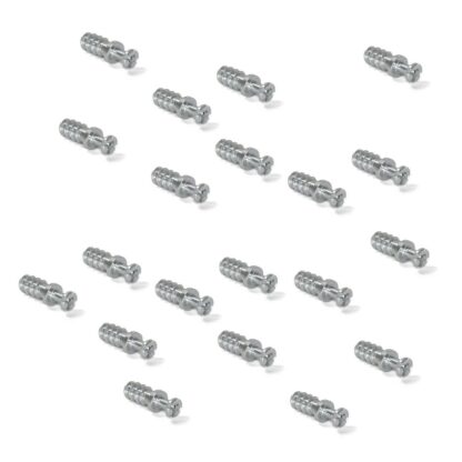 Parafuso de ligação robusto de 20 peças para furo ⌀6 mm, feito de aço, 11 mm (7/16"), 8905305. Pino excêntrico robusto para ligação de móveis e muito mais, da EMUCA