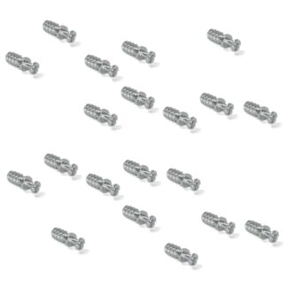 20 peças de parafuso de ligação robusto para furo ⌀6 mm, feito de aço, 8 mm (5/16"), 8905205. Pino excêntrico robusto para ligação de móveis e muito mais, da EMUCA