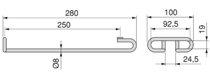 Suporte para copos de vinho de alta qualidade, em aço, superfície: cromado, 280 mm (11-1/32"), 8930011. Prático cabide de vidro para taças de vinho, taças de champanhe, taças de cocktail, taças de conhaque, taças e muito mais, da EMUCA - Image 3